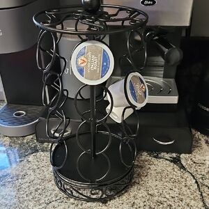 Black Metal K-Cup Carousel Coffee Pod Holder